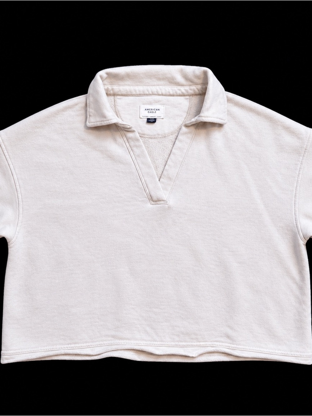 American Eagle Beige Crewneck Pullover